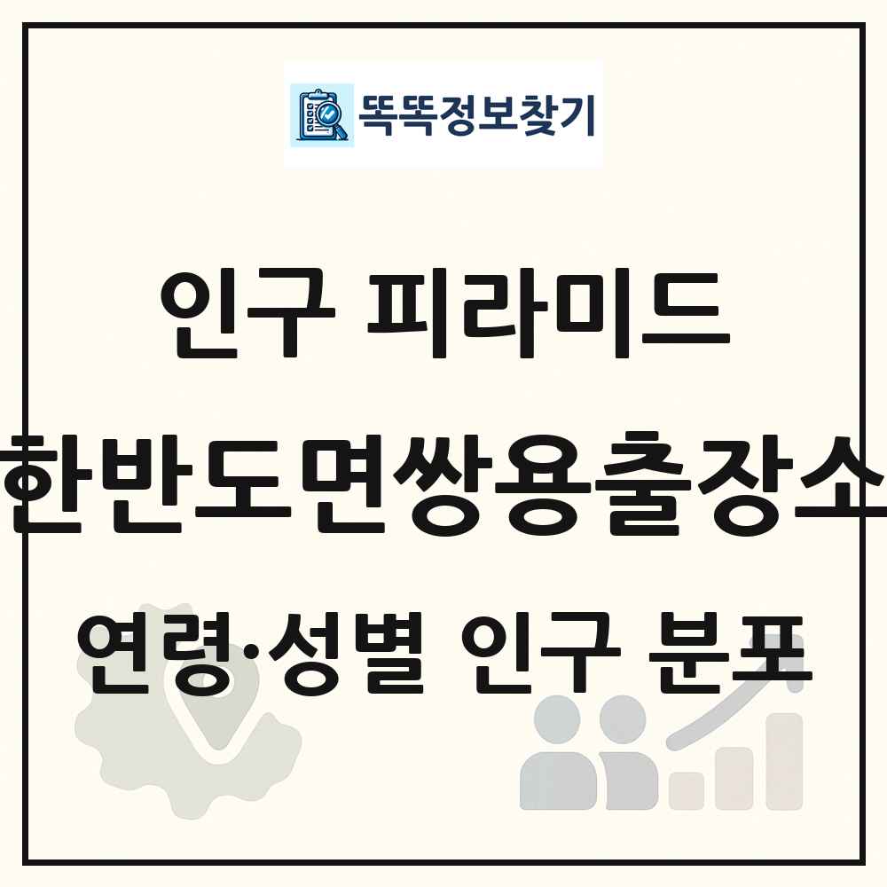 한반도면쌍용출장소 인구 피라미드 링크 그림